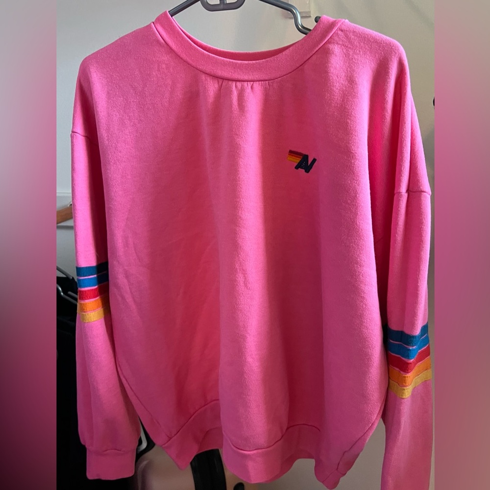 pink aviator nation sweatshirt size medium